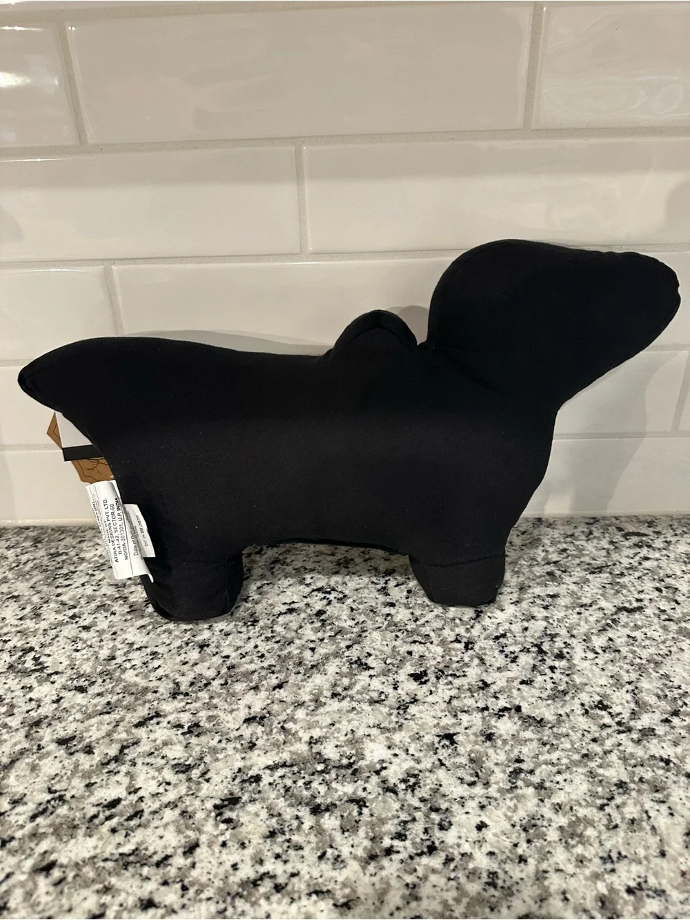 Black & Orange Dachshund Pumpkin Holiday Pillow